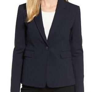 NORDSTROM Signature One Button Wool Blend Blazer